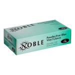 Noble Large Powder-Free Disposable Blue 3 Mil Thick Vinyl Gloves for Foodservice - 100/Box