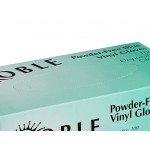 Noble Large Powder-Free Disposable Blue 3 Mil Thick Vinyl Gloves for Foodservice - 100/Box