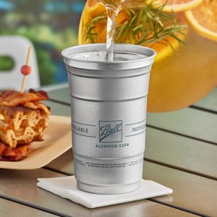 Ball 20 oz. Aluminum Cup with Ball Logo Design - 600/Case