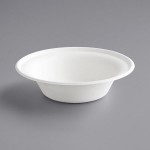 EcoChoice 16 oz. Compostable White Plant Fiber Round Bowl - 125/Pack EcoChoice 16 oz. Compostable White Plant Fiber Round Bowl - 125/Pack