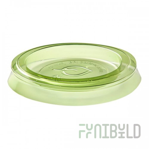 Eco-Products Veridian 1 oz. Compostable Green PLA Plastic Portion Cup Lid - 5,000/Case