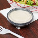 Solo SCCLDSS23 Wide Sauce / Portion Cup Snaptight Lid for 2.5 oz. and 3.5 oz. Cups - 100/Pack