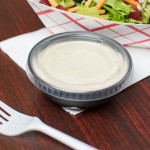 Solo SCCLDSS23 Wide Sauce / Portion Cup Snaptight Lid for 2.5 oz. and 3.5 oz. Cups - 100/Pack