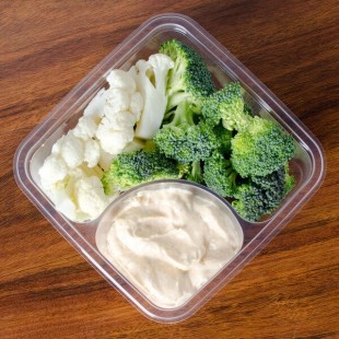 Fabri-Kal GS6-2 Greenware 2-Compartment Clear PLA Plastic Compostable Container / Nacho Tray - 300/Case