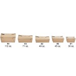 Choice Kraft Microwavable Folded Paper #4 Take-Out Container 7 3/4 x 5 1/2
