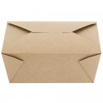 Choice Kraft Microwavable Folded Paper #4 Take-Out Container 7 3/4 x 5 1/2