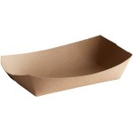 #500 5 lb. Natural Eco-Kraft Customizable Paper Food Tray - 500/Case #500 5 lb. Natural Eco-Kraft Customizable Paper Food Tray - 500/Case