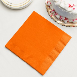 Creative Converting 59191B Sunkissed Orange 3-Ply Paper Dinner Napkin - 250/Case Creative Converting 59191B Sunkissed Orange 3-Ply Paper Dinner Napkin - 250/Case