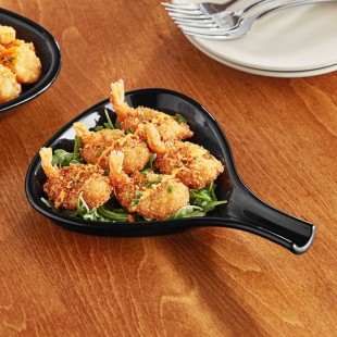 Acopa 10 oz. Black Stoneware Fry Pan Server - 12/Case Acopa 10 oz. Black Stoneware Fry Pan Server - 12/Case