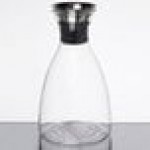 GET GL-CRF-52 Silhouette 52 oz. Glass Decanter with Dripless Stainless Steel Lid