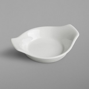 RAK Porcelain Banquet 1 oz. Ivory Porcelain Continental Sauce Dish - 12/Case