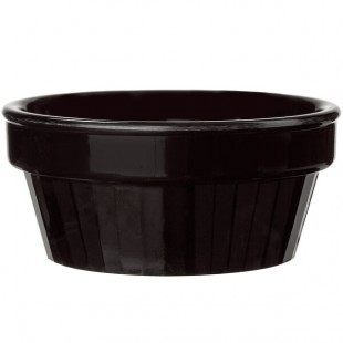 GET R-4-BK 4 oz. Black Fluted Melamine Ramekin - 48/Case GET R-4-BK 4 oz. Black Fluted Melamine Ramekin - 48/Case