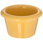 Carlisle S27522 1.5 oz. Honey Yellow Smooth Melamine Ramekin - 48/Case