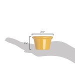 Carlisle S27522 1.5 oz. Honey Yellow Smooth Melamine Ramekin - 48/Case