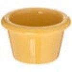 Carlisle S27522 1.5 oz. Honey Yellow Smooth Melamine Ramekin - 48/Case
