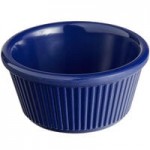 Acopa 4 oz. Blue Fluted Melamine Ramekin - 12/Case Acopa 4 oz. Blue Fluted Melamine Ramekin - 12/Case