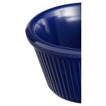 Acopa 4 oz. Blue Fluted Melamine Ramekin - 12/Case Acopa 4 oz. Blue Fluted Melamine Ramekin - 12/Case