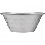 Choice 1.5 oz. Hammered Stainless Steel Round Sauce Cup - 12/Pack