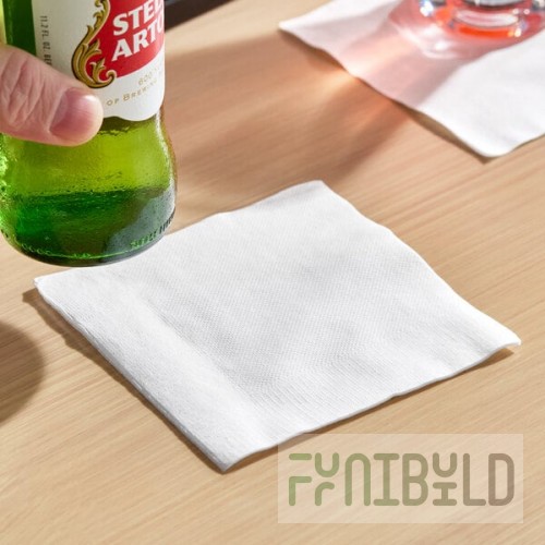 Choice 1-Ply White Customizable Beverage / Cocktail Napkin - 4,000/Case