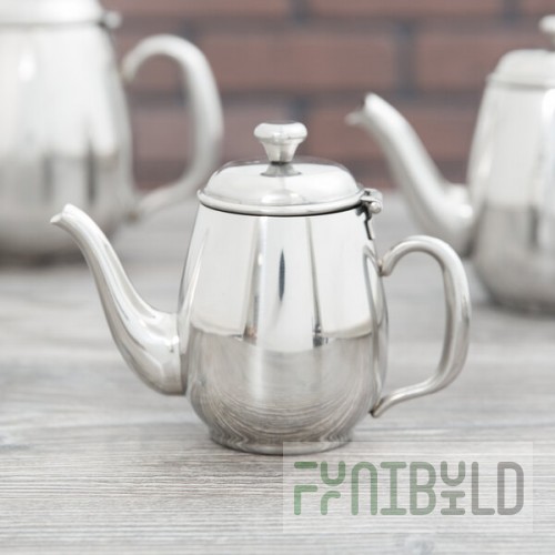 Vollrath 46593 Orion 12 oz. Mirror-Finished Stainless Steel Coffee / Tea Pot