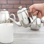 Vollrath 46593 Orion 12 oz. Mirror-Finished Stainless Steel Coffee / Tea Pot
