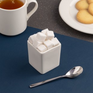 Ariane Miniature 3.56 oz. Ivory Square Porcelain Bowl - 18/Case Ariane Miniature 3.56 oz. Ivory Square Porcelain Bowl - 18/Case