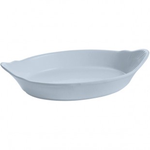 TableCraft CW1710GY 28 oz. Gray Oval Au Gratin Dish TableCraft CW1710GY 28 oz. Gray Oval Au Gratin Dish