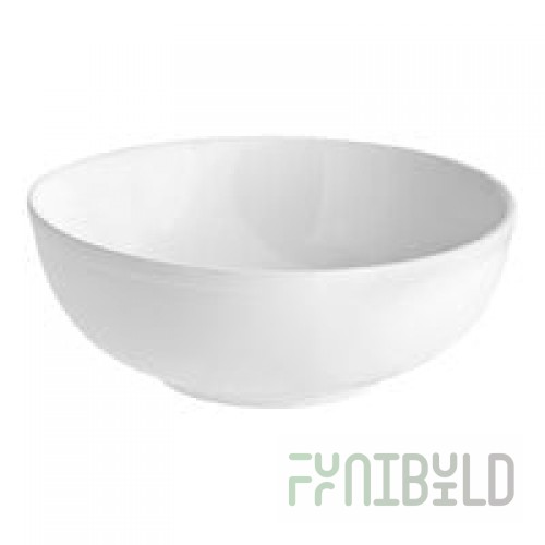 CAC MB-8 Clinton 1.5 Qt. Bright White Rolled Edge China Salad / Pasta Bowl - 24/Case