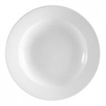 CAC MB-8 Clinton 1.5 Qt. Bright White Rolled Edge China Salad / Pasta Bowl - 24/Case