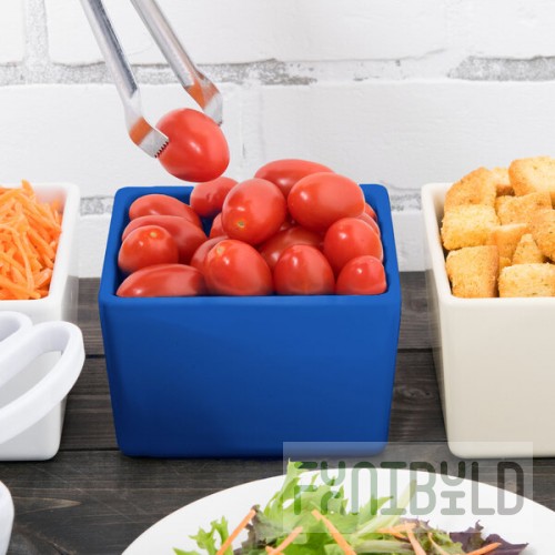 TableCraft CW4024CBL Contemporary Collection Cobalt Blue 1 Qt. Straight Sided Bowl