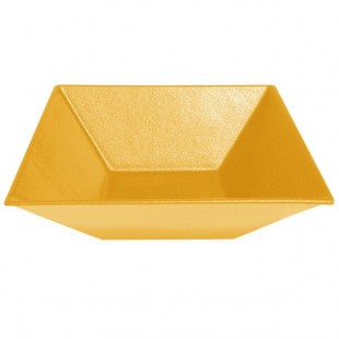 G.E.T. Enterprises BSD16YW Bugambilia 13.5 Qt. Classic Textured Finish Yellow Resin-Coated Aluminum XL Deep Square Bowl