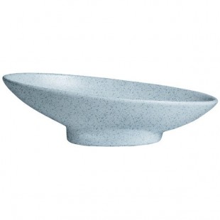 G.E.T. Enterprises BO204-MOD-SB Bugambilia 1.4 Qt. Smooth MOD Finish Sky Blue Granite Resin-Coated Aluminum Deep Large Oval Sphere