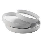 Cal-Mil Hudson 72 oz. White Raised Rim Melamine Bowl - 6/Case