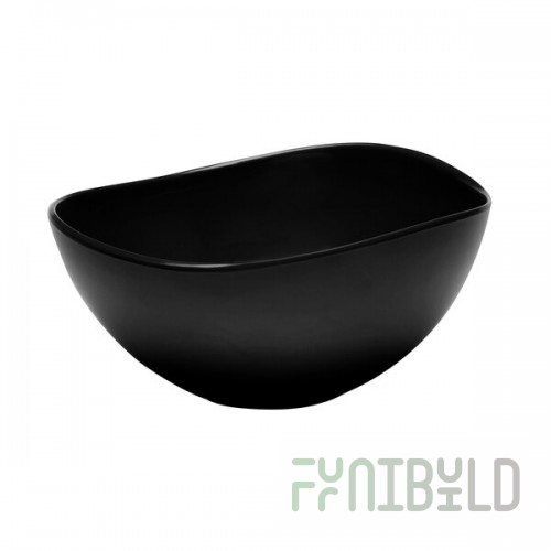 Elite Global Solutions M10OVB Organic Bowls Black Almost Oval 3 Qt. Bowl