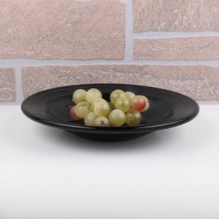 Elite Global Solutions D878RR Pebble Creek Black 12 oz. Pasta / Soup Bowl - 6/Case