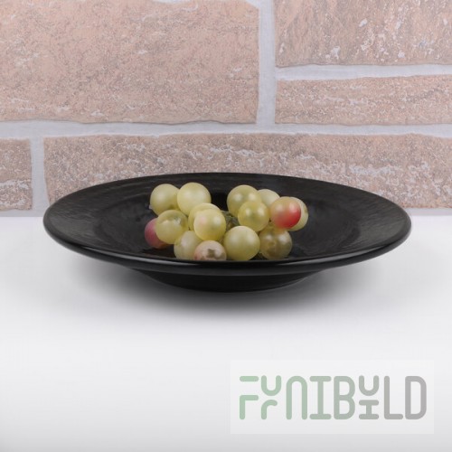 Elite Global Solutions D878RR Pebble Creek Black 12 oz. Pasta / Soup Bowl - 6/Case