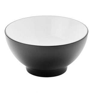 American Metalcraft Dual-Tone 85 oz. Black / White Melamine Bowl American Metalcraft Dual-Tone 85 oz. Black / White Melamine Bowl