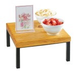 Cal-Mil 22065-6-99 Madera Rustic Pine Square Wood Riser - 12 Cal-Mil 22065-6-99 Madera Rustic Pine Square Wood Riser - 12