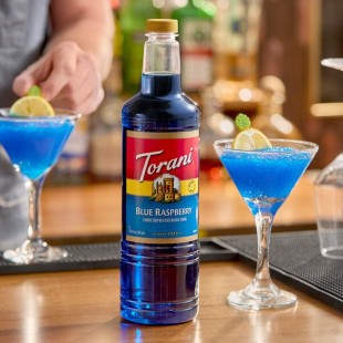Torani Blue Raspberry Flavoring / Fruit Syrup Plastic Bottle 1 Liter - 6/Case Torani Blue Raspberry Flavoring / Fruit Syrup Plastic Bottle 1 Liter - 6/Case