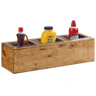 Cal-Mil 3837-3-99 Madera Rustic Pine Action Station 1/6 Size Pan Unit - 11 3/4