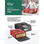 Choice Insulated Pizza Delivery Bag, Red Nylon, 20