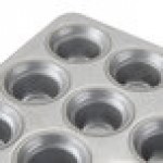 Chicago Metallic 42754 12 Cup 3 oz. Glazed Aluminized Steel Mini Crown Muffin Pan - 10 5/8