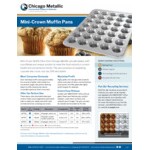 Chicago Metallic 42754 12 Cup 3 oz. Glazed Aluminized Steel Mini Crown Muffin Pan - 10 5/8