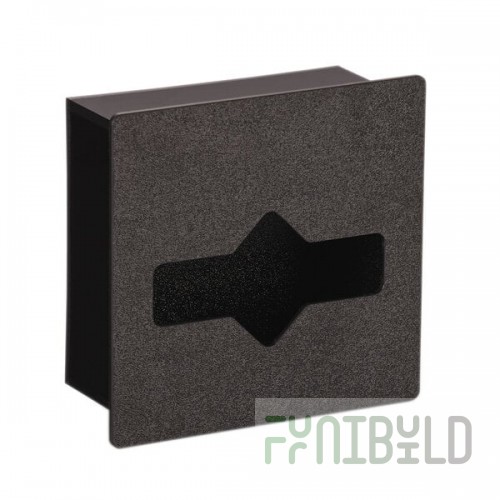 Vollrath FMT-1 In-Counter Black Thermoplastic Flush Mount Waxed Tissue Holder - Cut-Out Dimensions 7 1/16