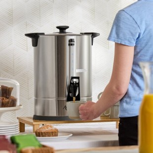 Avantco CU65ETL 65 Cup (325 oz.) Double Wall Stainless Steel Coffee Urn / Coffee Percolator - 1500W, ETL