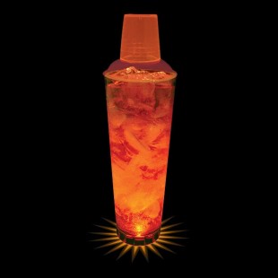24 oz. Customizable Plastic Shaker with Orange LED Light - 25/Case 24 oz. Customizable Plastic Shaker with Orange LED Light - 25/Case