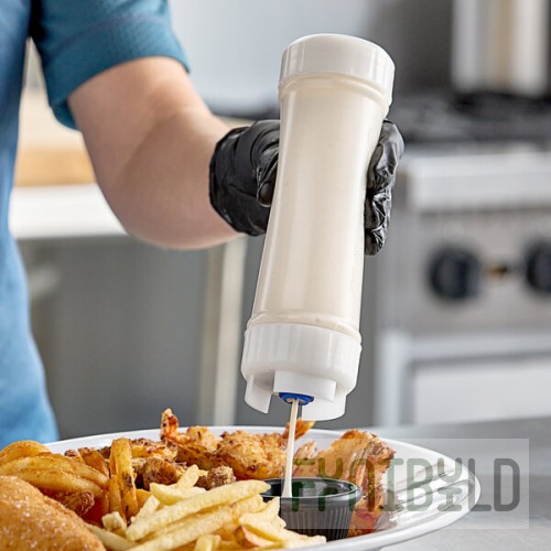 San Jamar EZ-KLEEN® 12 oz. Sauce Bottle with Large Valve 857312L