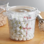 Cambro 1 Qt. Clear Round Polycarbonate Food Storage Container Lid
