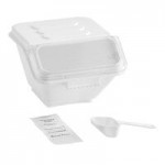 Baker's Lane 27 Gallon / 430 Cup White Slant Top Mobile Ingredient Storage Bin with Sliding Lid & Scoop Baker's Lane 27 Gallon / 430 Cup White Slant Top Mobile Ingredient Storage Bin with Sliding Lid & Scoop