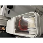 Baker's Lane 27 Gallon / 430 Cup White Slant Top Mobile Ingredient Storage Bin with Sliding Lid & Scoop Baker's Lane 27 Gallon / 430 Cup White Slant Top Mobile Ingredient Storage Bin with Sliding Lid & Scoop